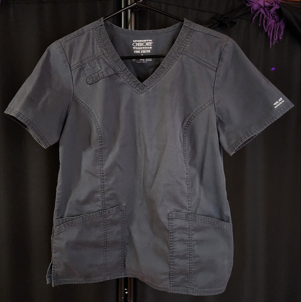Cherokee gray scrub top